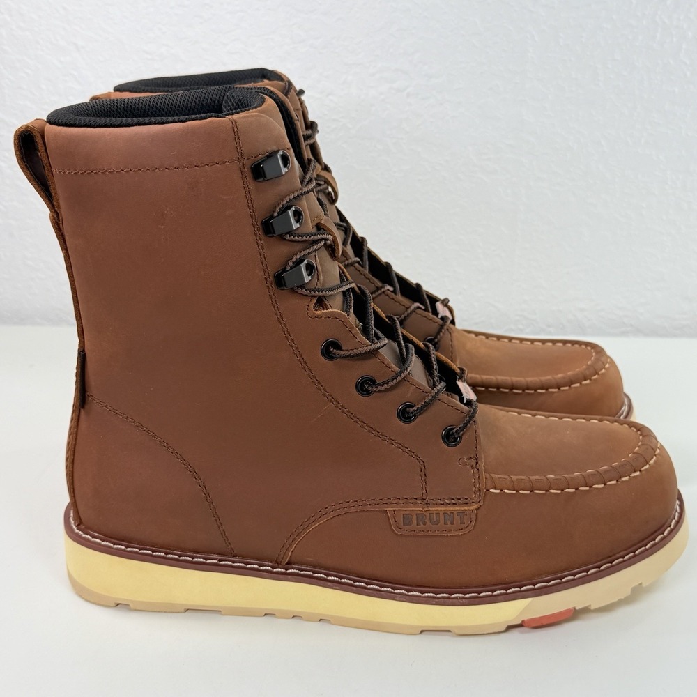 Brunt Marin 8" Soft Toe Boots Mens Size 10.5 Brown Waterproof Work Safety ASTM - Picture 5 of 9